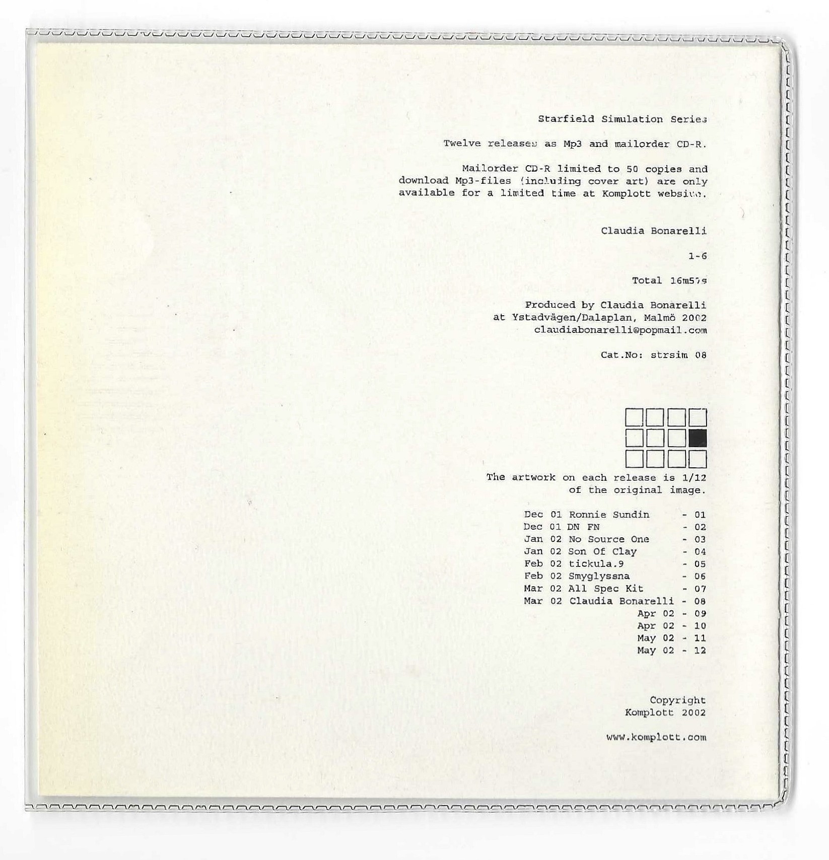 Claudia Bonarelli strsim08 - cdr backside